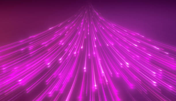 istock Illustation of glowing neon lines in magenta. 2200518420
