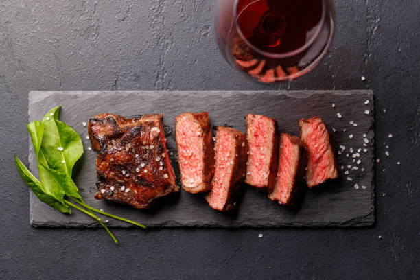 istock A perfectly cooked sliced striploin steak with a juicy, tender texture 2200520148