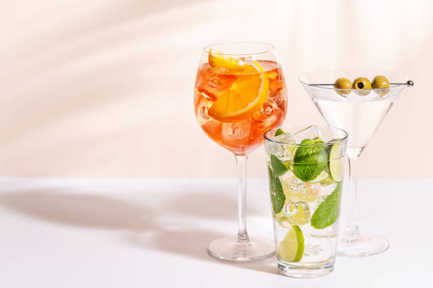 istock A vibrant display of cocktails, including Spritz, Mojito, and Martini 2200520342