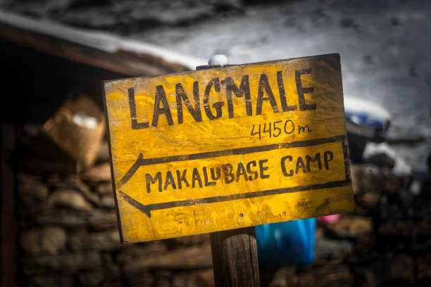 istock Wooden Board captured in Makalu trek. 2200523331
