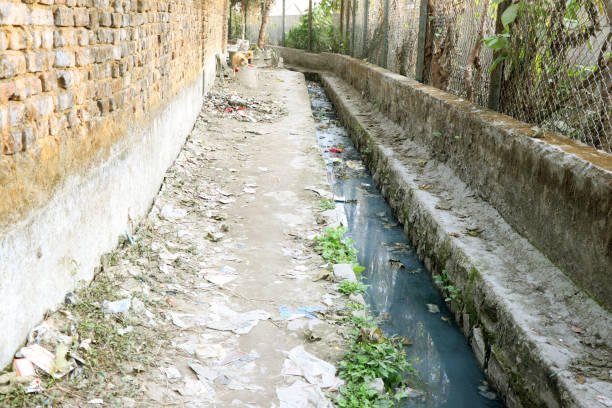 istock Drainage pattern of village area. 2200525934