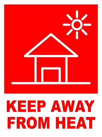 Avoid Direct Sublight Label Keep Away From Heat Or Direct Sunlight Sticker For Printing And ...
