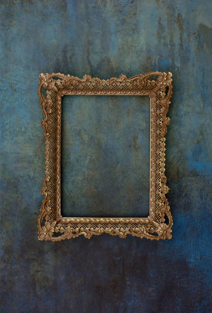 istock Metal frame mockup on an old wall 2200541927