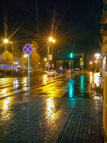 istock City street in rainy night 2200542702