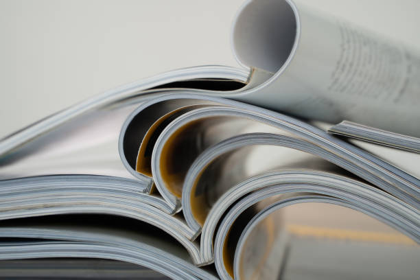istock Magazines publication Newspaper and journal books: background and catalog design; article magazine press; newspaper media book knowledge; document advertising datum textbook 2200548490