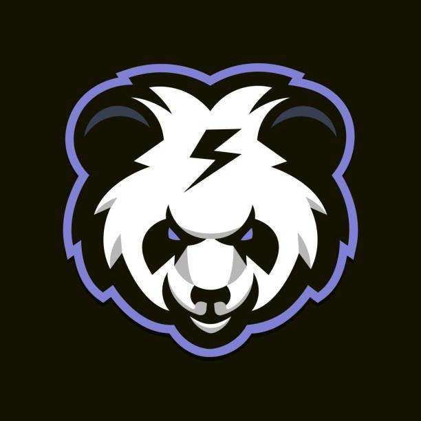 angry panda angry panda with mascot in sport style are panda bears aggressive stock illustrations