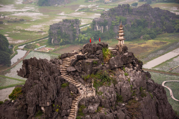 istock Mountain with pagoda in Ninh Binh, Vietnam 2200557645