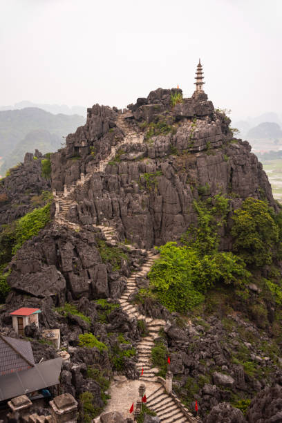 istock Mountain with pagoda in Ninh Binh, Vietnam 2200557652