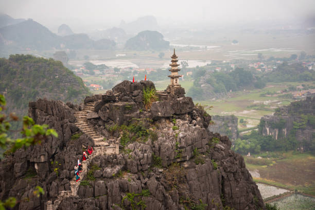 istock Mountain with pagoda in Ninh Binh, Vietnam 2200557658