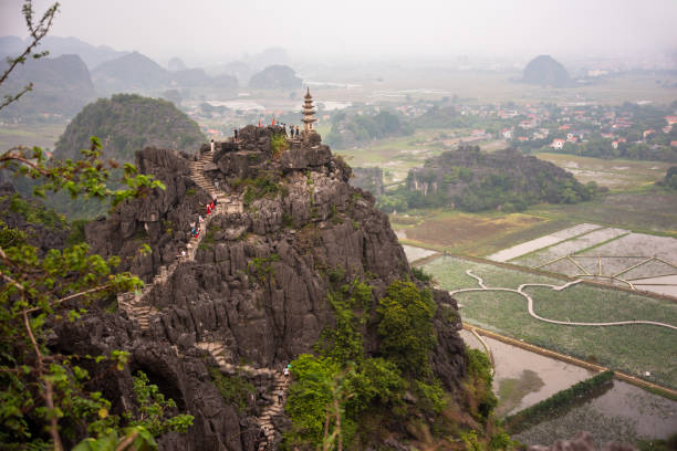 istock Mountain with pagoda in Ninh Binh, Vietnam 2200557678