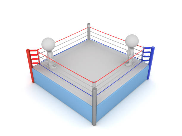 istock 3D Characters in a ring ready to fight 2200562361