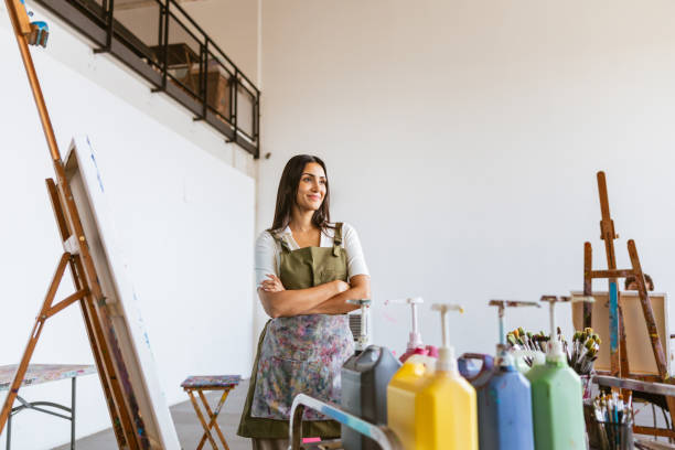 istock Confident Middle Eastern Female Art Teacher in Studio 2200566470