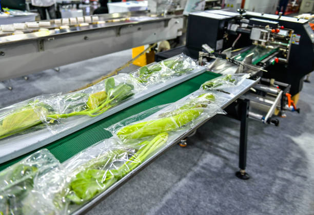 Packaging machine Agricultural vegetables Horizontal speed wrapping in the factory