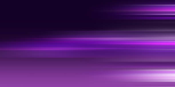 istock Neon glowing horizontal stripes background. Bright purple speed light effect. Magic trail flare lines texture. Luminous laser beams and rays wallpaper design. Futuristic neon streaks backdrop 2200576072