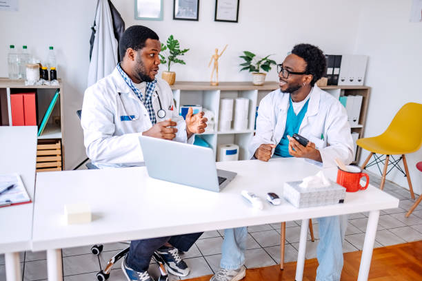 istock Colleagues working as doctors in private practice and taking a break talking and having coffee 2200576275