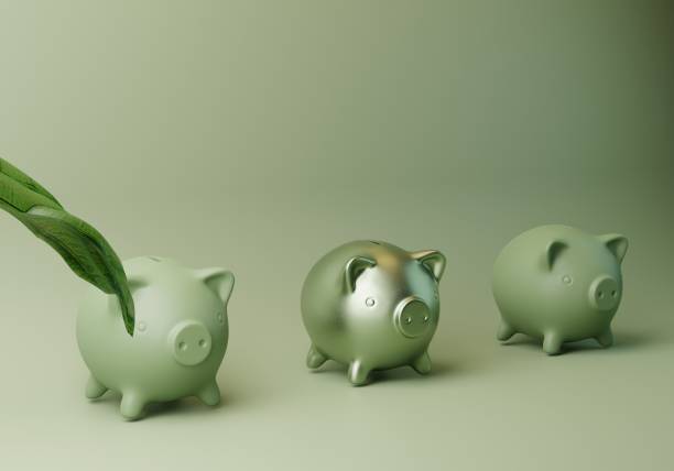 istock 3D Green Piggy Bank 2200583240