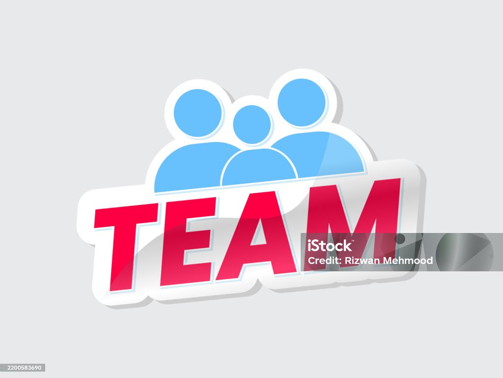 Team First Sign Team Team Sign Label Poster Banner Vector Illustration Stock ...