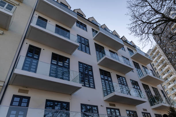 istock Modern facade of a residential complex building. Wroclaw, Poland 2200587205