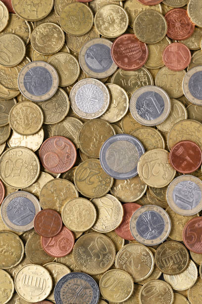 istock Background of euro coins 2200592771