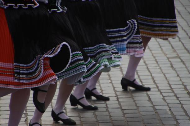 istock Slovak folk dancers in traditional attire 2200601367