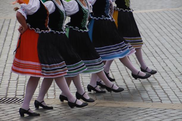 istock Slovak dancers in colorful costumes 2200601372