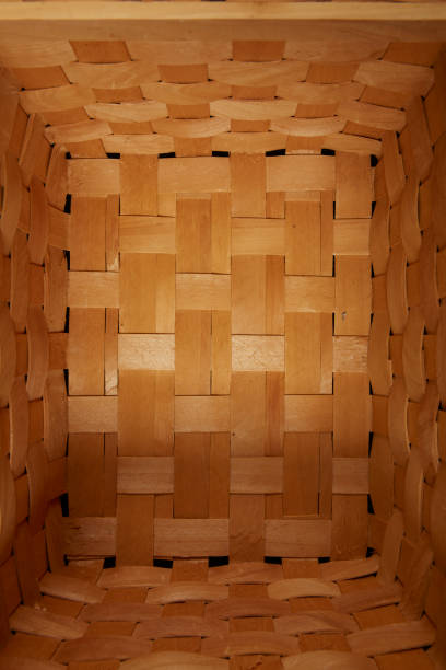 Bamboo knitted basket texture structure traditional. Handcraft weave texture natural wicker pattern for background and decorative.