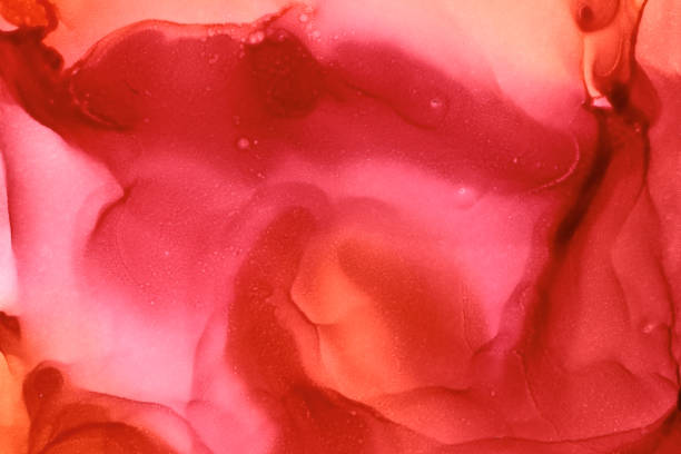 A hand made bionic fluid art painting on paper. Fashion paints is usable as an abstract background or as a texture. Luxury Splash. Alcohol Ink Composition and watercolor style. fashion shape. Suitable for design covers, presentation, invitation, flyers, annual reports, posters and business cards. Modern artwork. Marble abstract acrylic background. Agate nature pattern artwork with color gradient.
