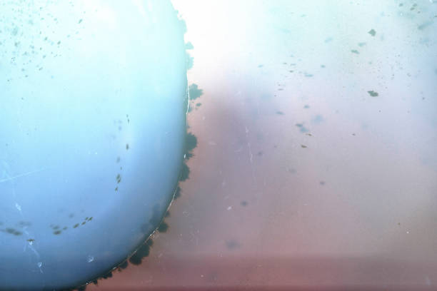 Decorative agate slab. Blue semi-precious stone. Abstract background for design.