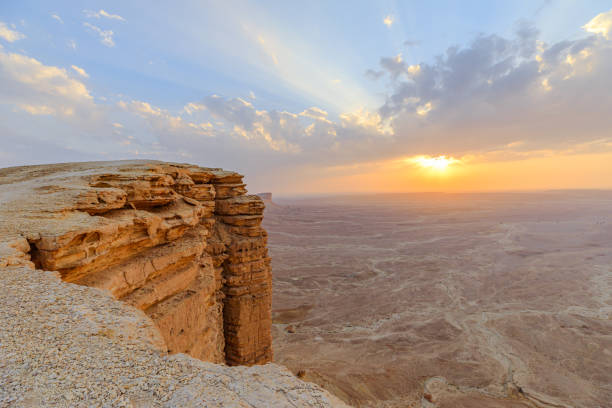 istock Tuwaiq Escarpment at Sunset illuminating Riyadh Saudi Arabia 2200617008