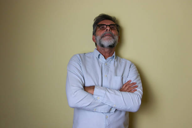 istock Portrait emotions and sign senior man 2200619024