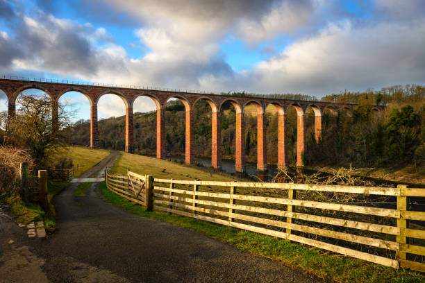 Former Railway Viaduct spans River Tweed at Leaderfoot