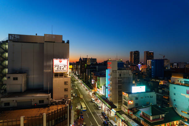 istock Skyline of Senso-ji at night 2200627040