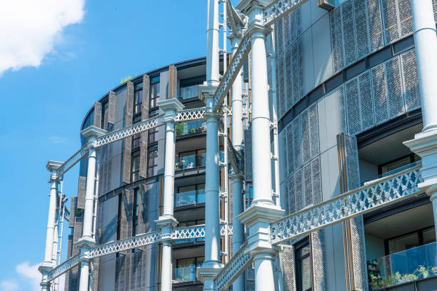 Gasholder construction near Kings Cross