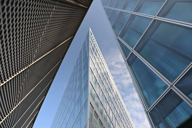 istock Modern architectural buildings with glass facades. 2200638794