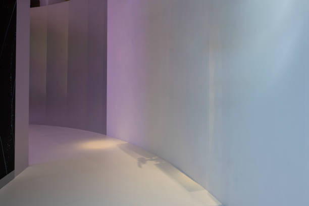 The colorful lighting effect of the floor