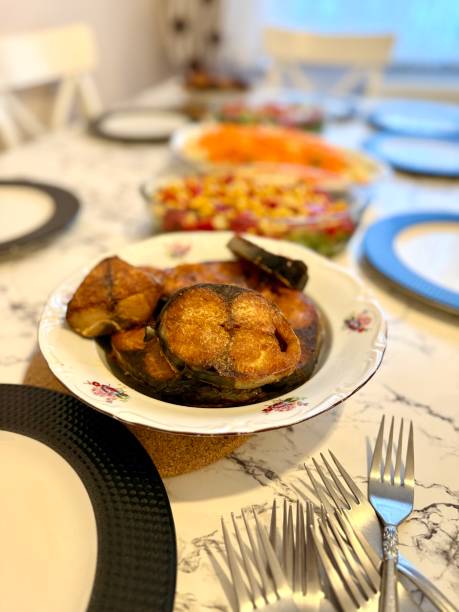 istock Delicious traditional Turkish fish dish bonito palamut at dinner table 2200647944