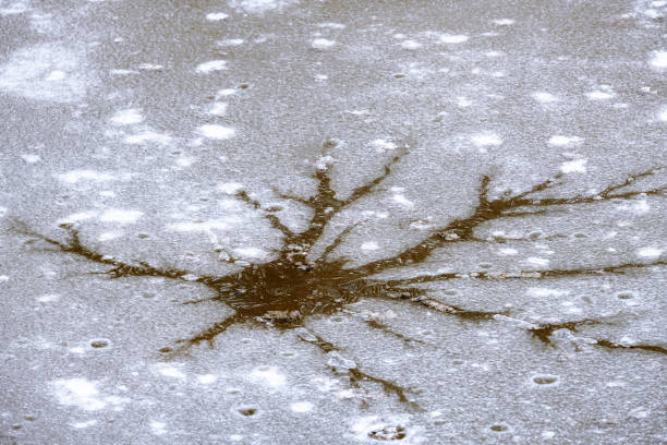 istock Abstract image of a crack in the ice cover 2200653206