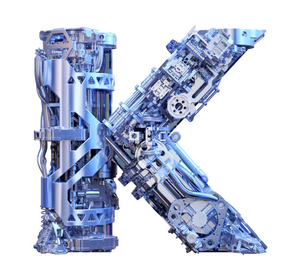 Futuristic mechanical letter \