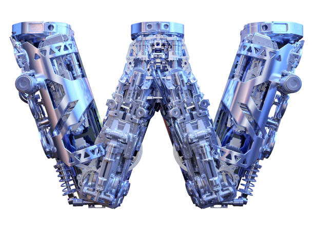 Futuristic mechanical letter \