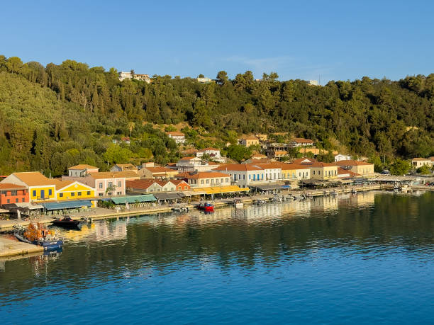 istock Boardwalk at harbor of Katakolo, Greece. 2200671454