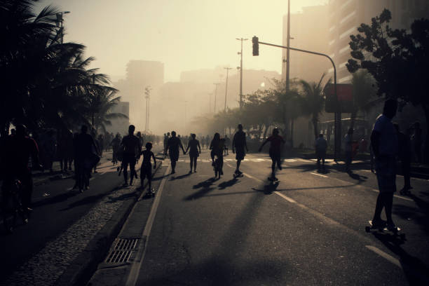 sunset at rio de janeiro's beach