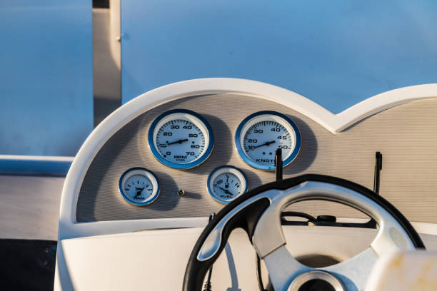istock Instrument panel of a fast boat.. 2200679923