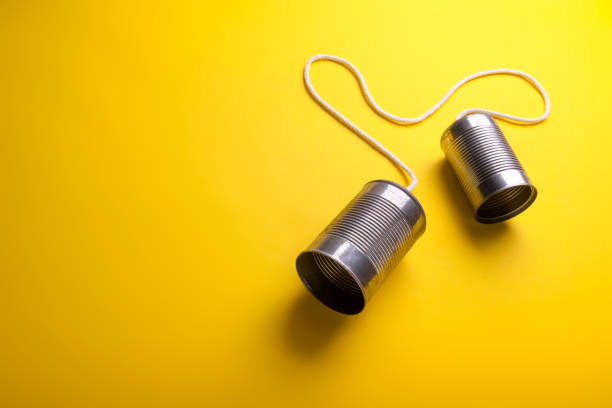 istock Childrens Toy metal cans for communication 2200707923