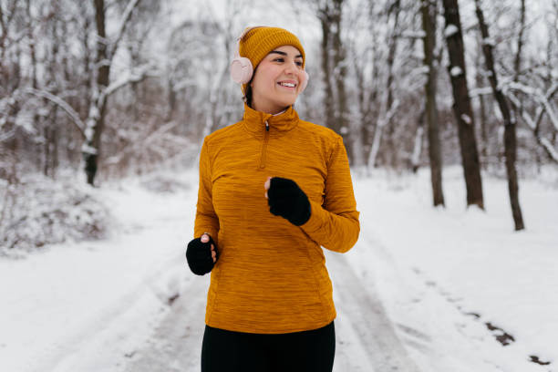 istock Snow covered area is the best to go jogging 2200708069