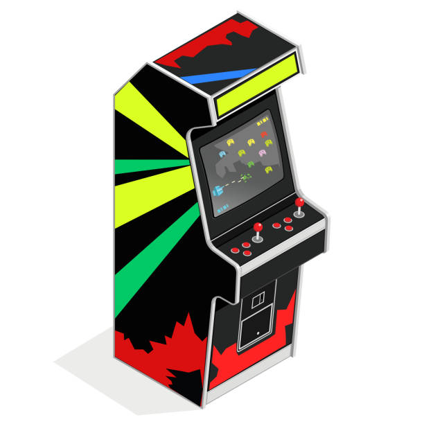 istock Retro Video Game Cabinet - Isometric Illustration Icon Illustration 2200727343