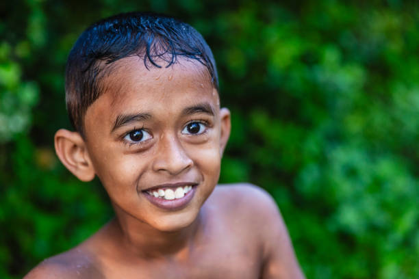Portrait of Sri Lankan young boy, Sigiriya, Ceylon (Sri Lanka)