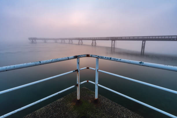 Sidney Pier on a foggy morning.