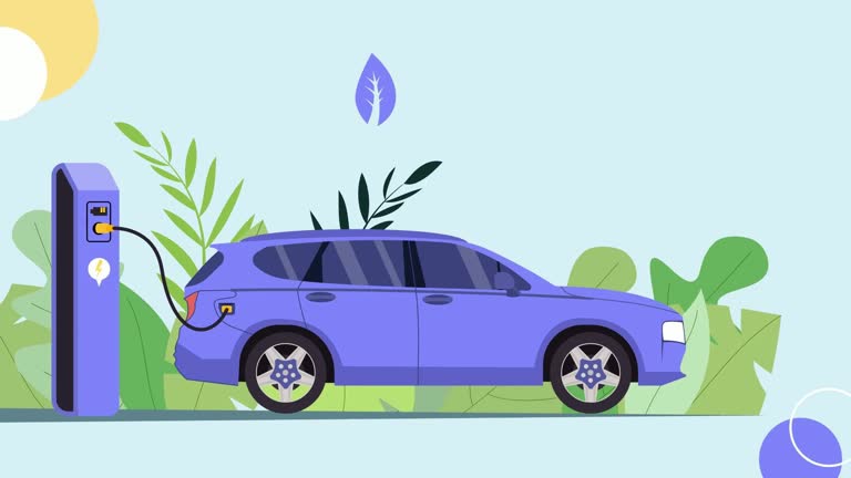 Gasoline cars motion graphics animation