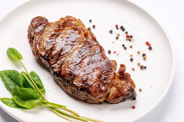 istock A perfectly cooked striploin steak with a juicy, tender texture 2200756884