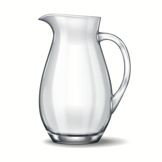istock Elegant wide glass jug with tapered spout 2200762585